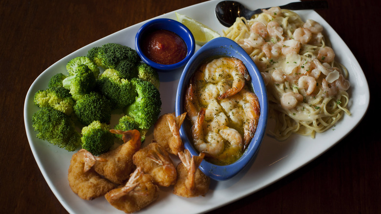 A Red Lobster Shrimp Combo