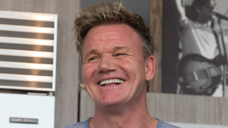 Chef Gordon Ramsay laughing