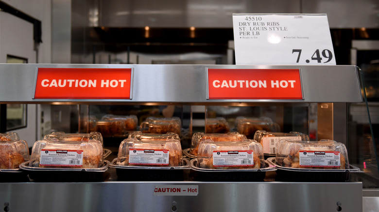 Rotisserie chickens in Costco