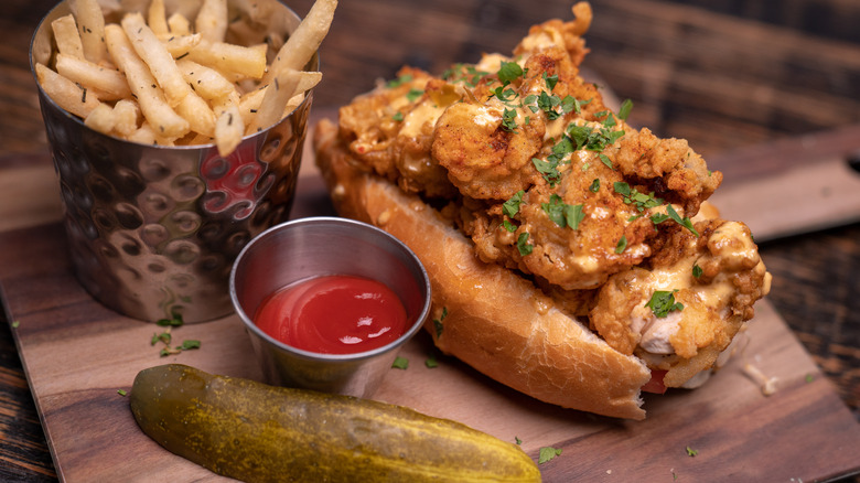 Oyster Po' Boy Sandwich