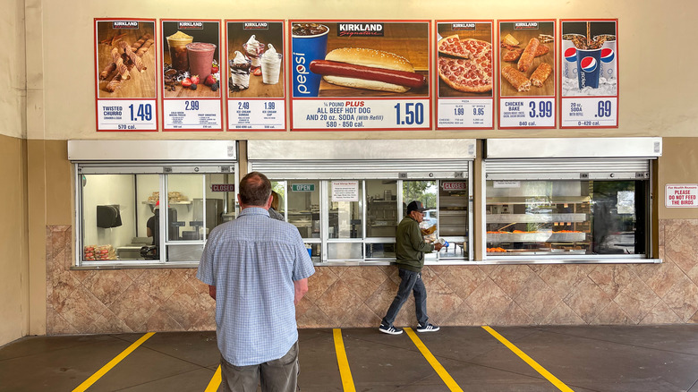 line at Costco food court