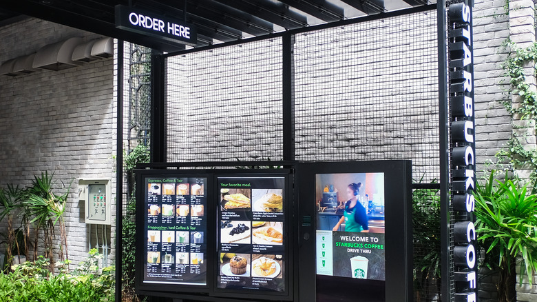 Starbucks drive-thru menu