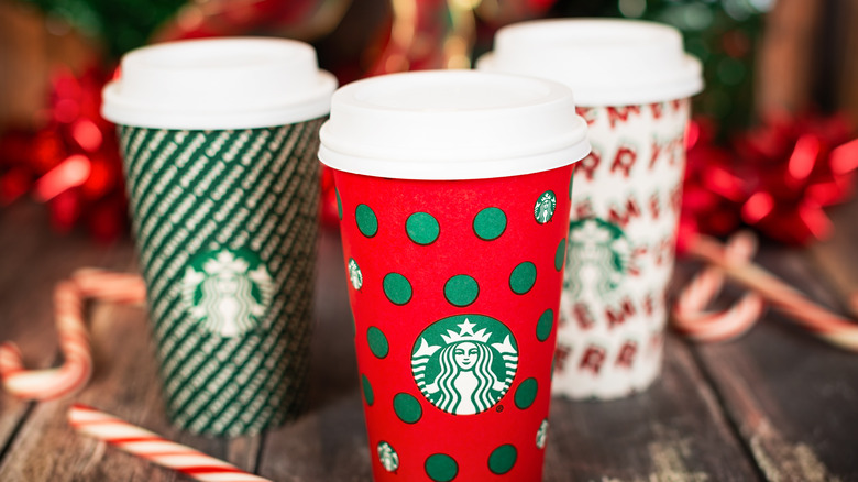 Starbucks special holiday coffee cups 