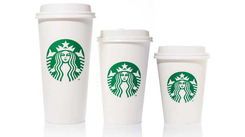 All three cup sizes available Starbucks 