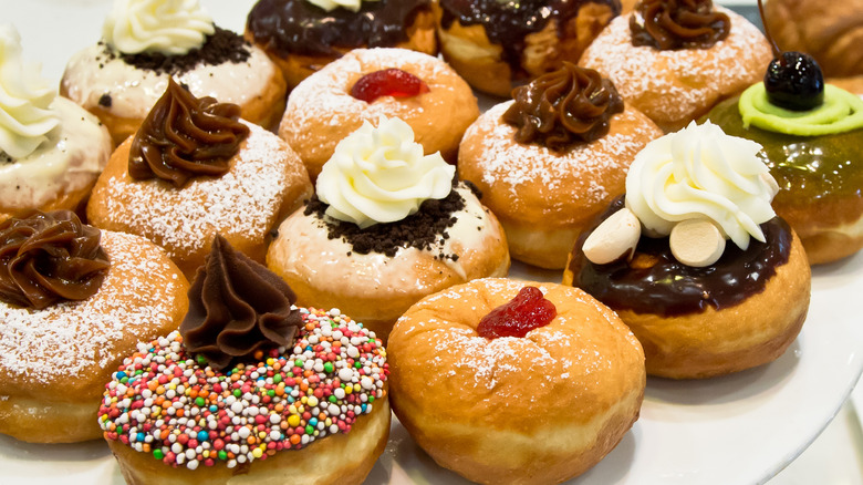 colorfully-decorated sufganiyot