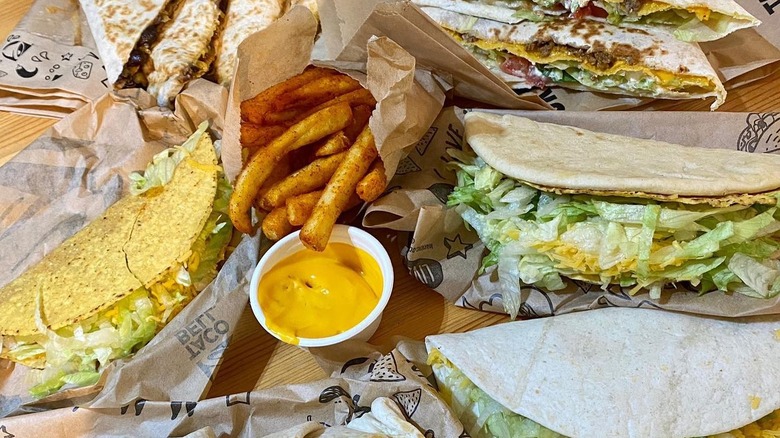 Taco Bell taco, burrito, and nacho fries