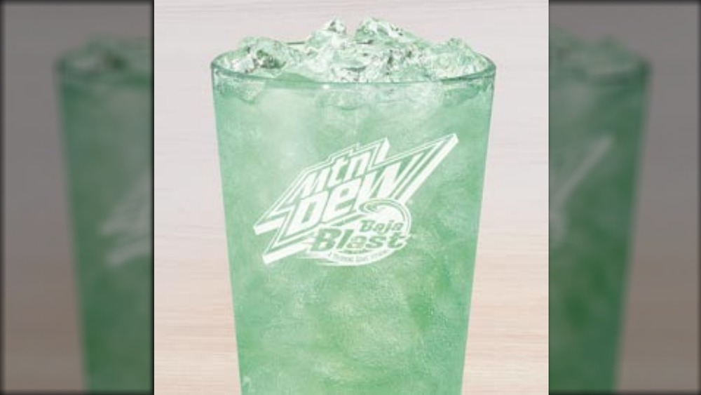 Taco Bell Baja Blast in glass