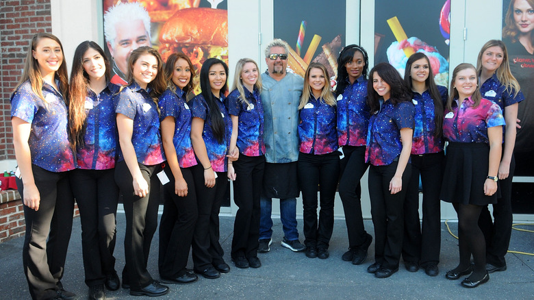 Guy Fieri with Planet Hollywood staff