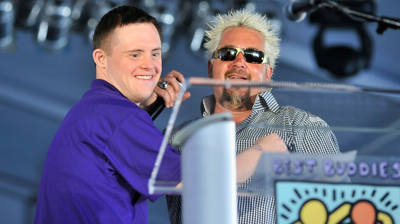 Guy Fieri participating in Best Buddies Challenge