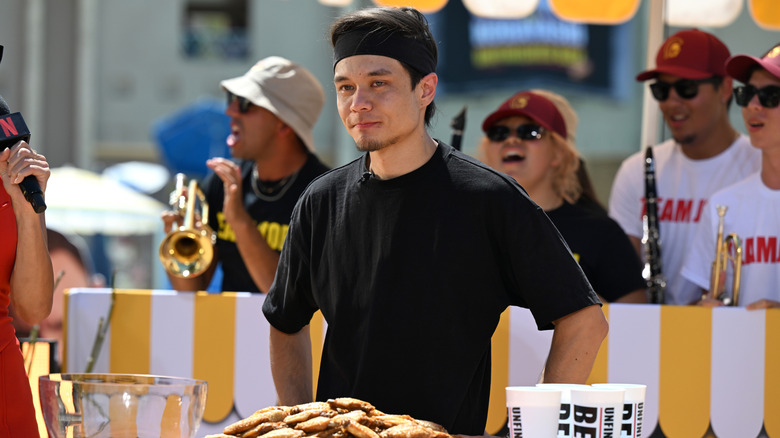 Matt Stonie at an eating contest