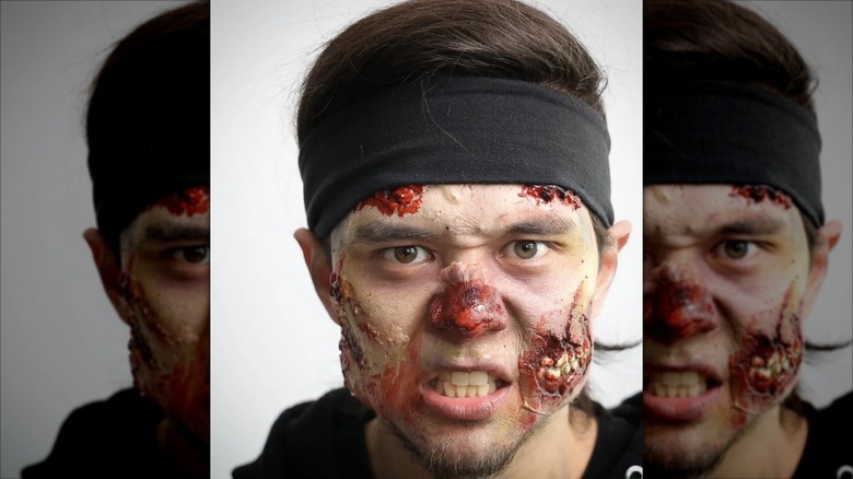 Matt Stonie in zombie makeup