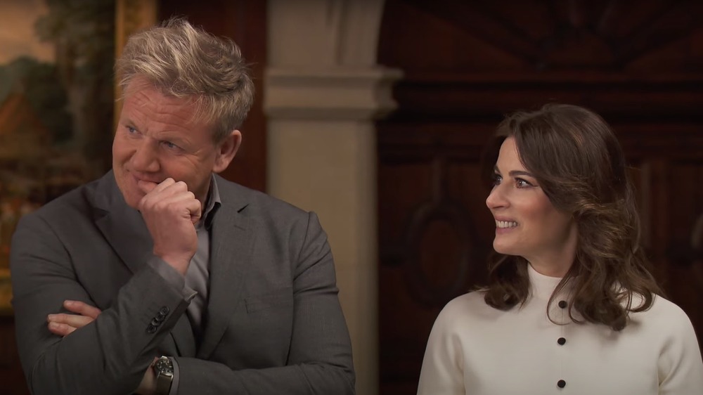 Gordon Ramsay and Nigella Lawson tasting a dish on Masterchef