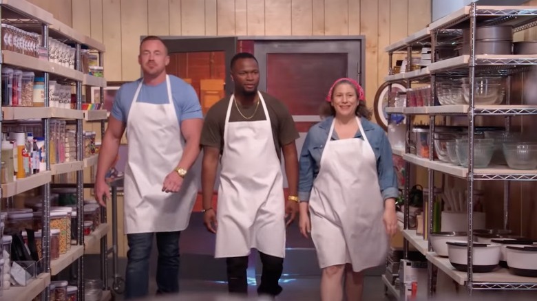 Nailed It contestants in pantry