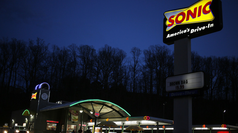 A Sonic location at night