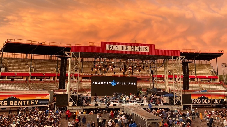 Concert stage setup at Cheyenne Frontier Days