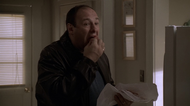 Tony Soprano eating capicola