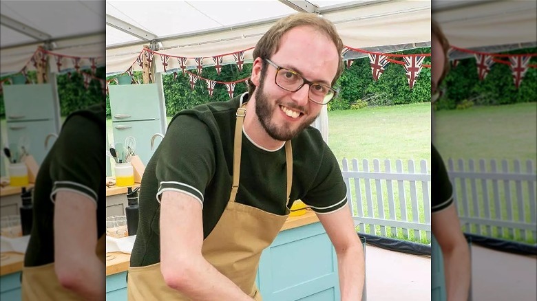 Tom baking in the bakeoff tent