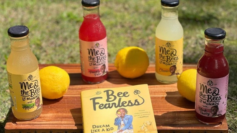 Bottles of Lemonade, lemons & book