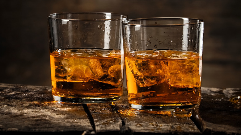 Two whiskey glasses