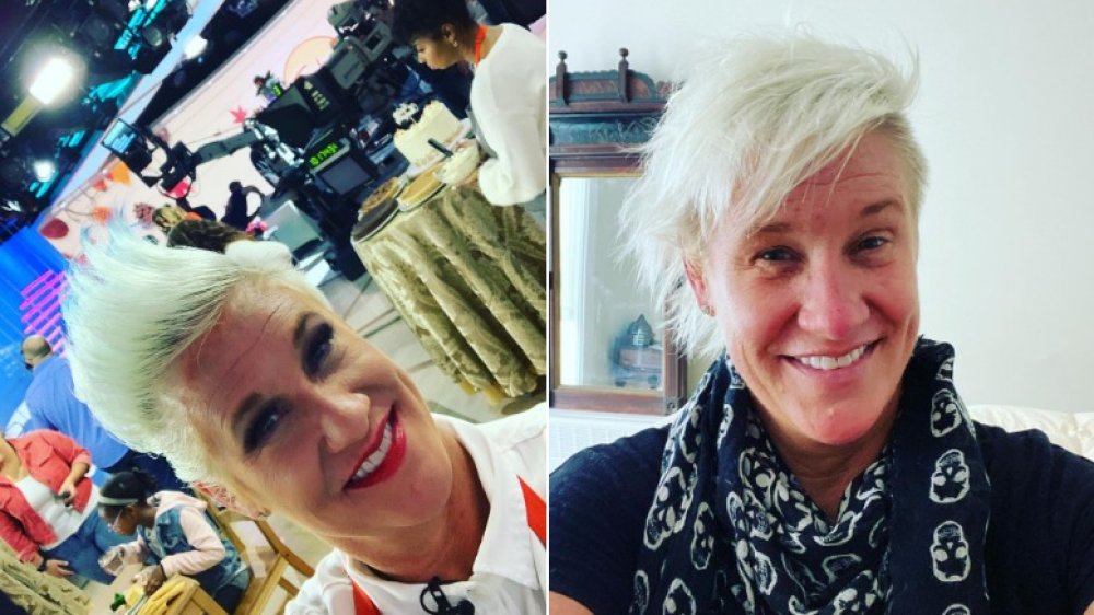 anne burrell with and without makeup 