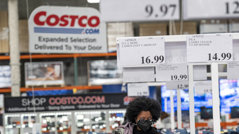 customer shopping at Costco