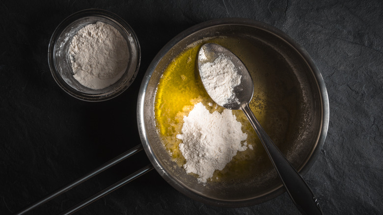 Flour and butter for making a roux