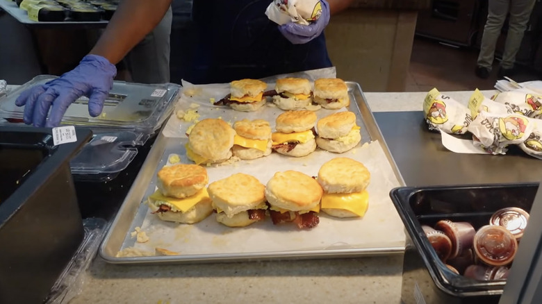 Buc-ee's biscuit breakfast sandwiches 