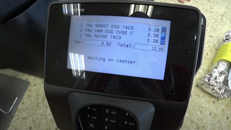 Buc-ee's cash register total