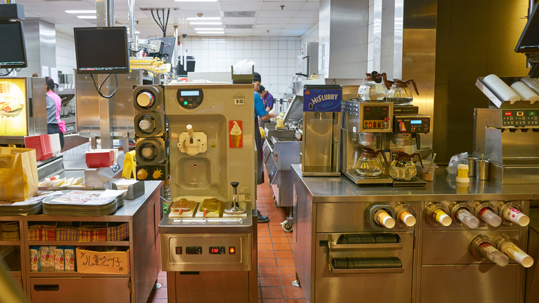 Mcdonald's ice cream machine in kitchen