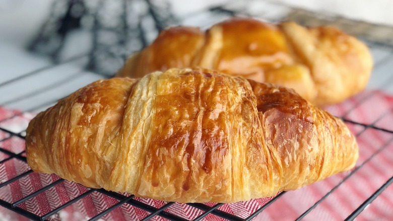 Close up croissants