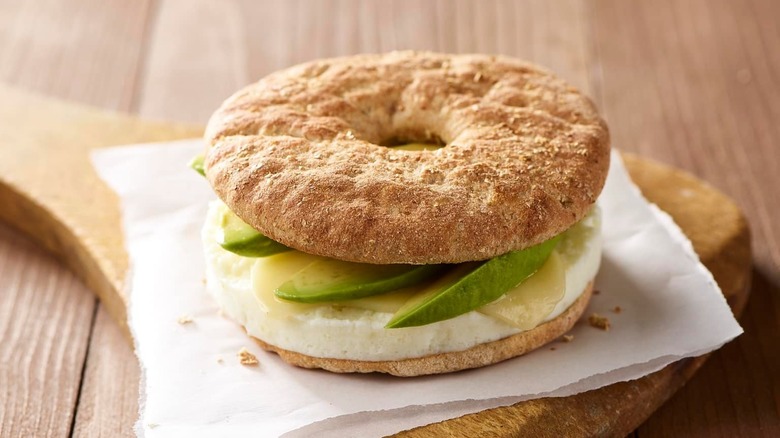 Egg and avocado breakfast sandwich