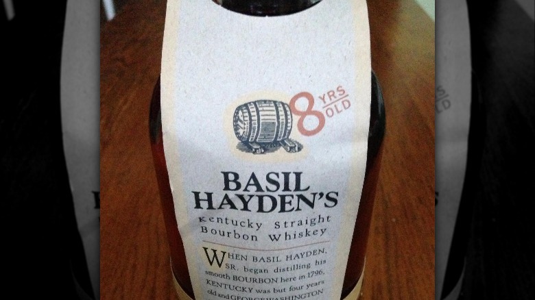 Basil Hayden bottle with age statement