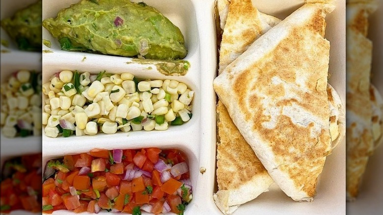 Quesadilla meal