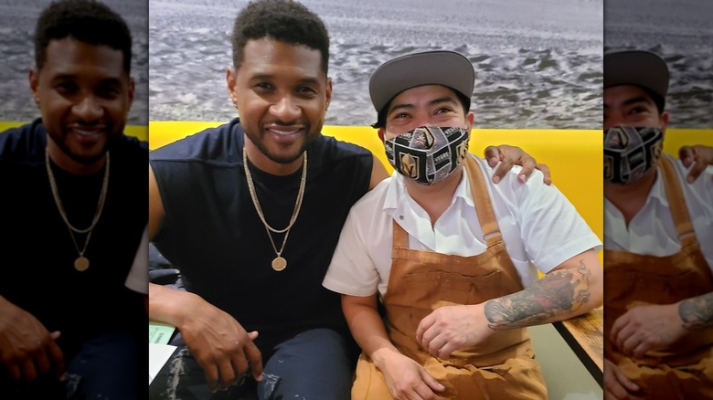 Usher with Esther's Kitchen chef 