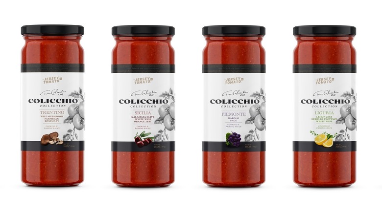 jars of Colicchio Collection tomato sauce