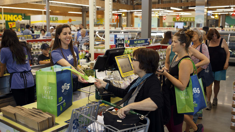 Customers shopping at Whole Foods