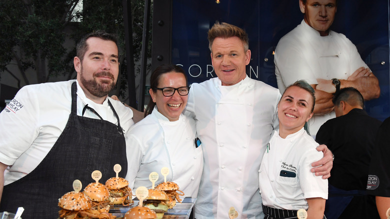 Gordon Ramsay with Hell's Kitchen contestants 