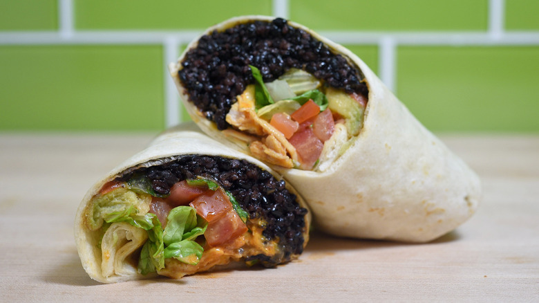 Taco Bell black rice wrap