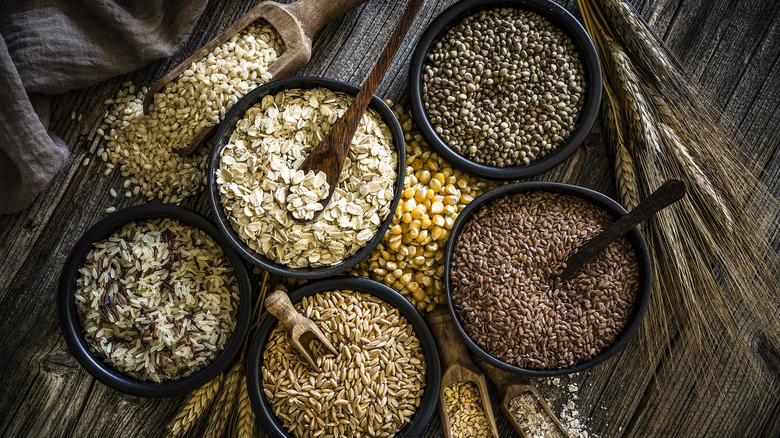 a variety of grains