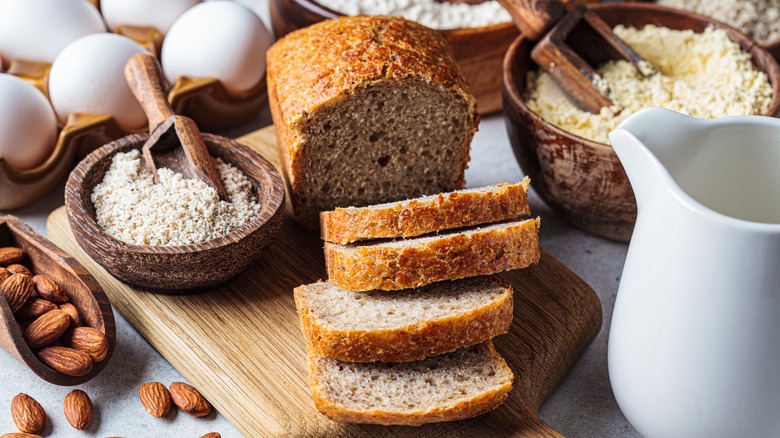 gluten-free bread on cutting board