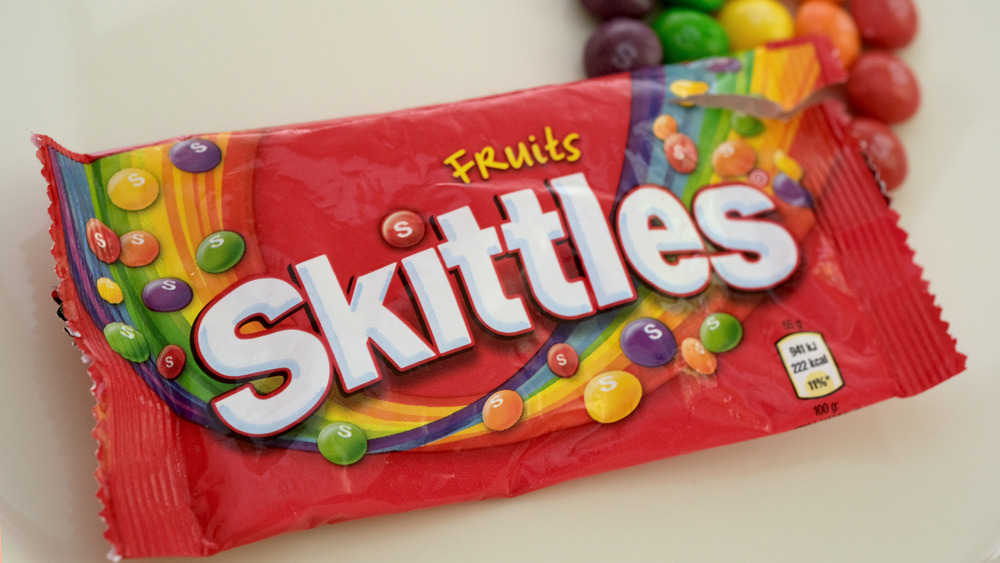 A package of Skittles