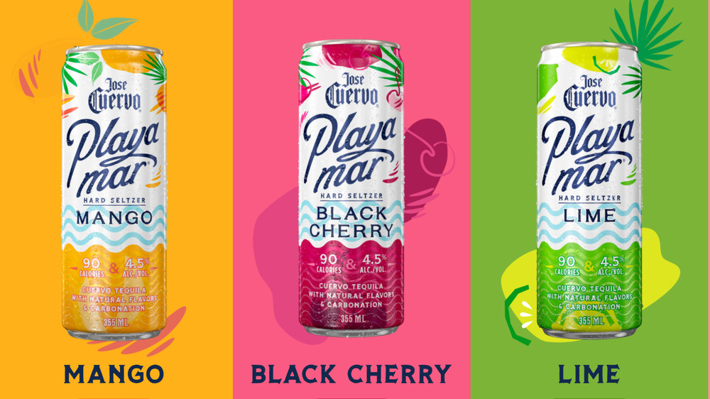 Cuervo Playamar Hard Seltzer in Mango, Cherry and Lime flavors