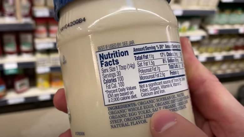 Hellman's Organic Mayonnaise nutrition facts