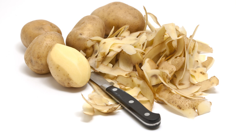 Potatoes and peels