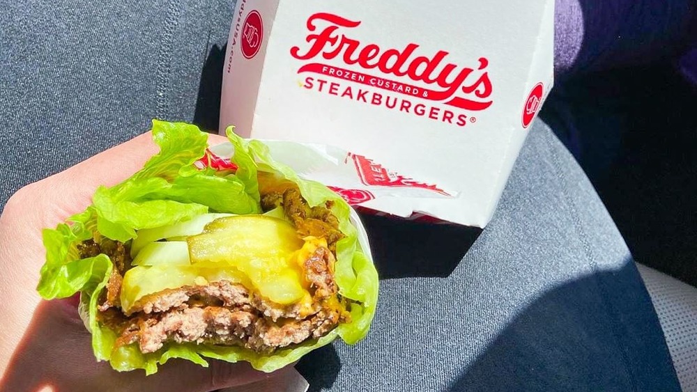 Freddy's lettuce wrap