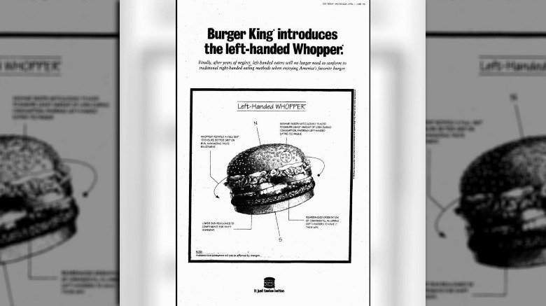 Left-handed Whopper ad 