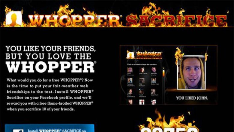 Whopper Sacrifice app 