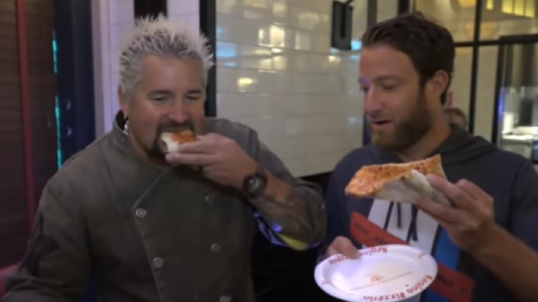 Guy Fieri and Dave Portnoy eating