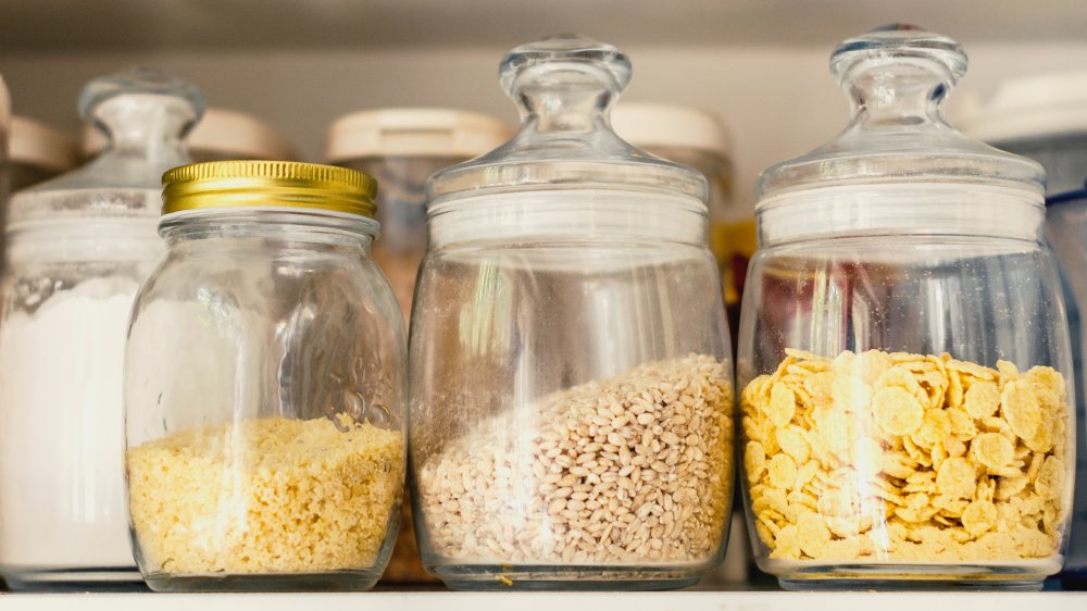 Jars of dried goods