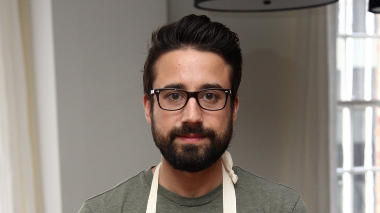 Close-up of Andrew Gruel at a 2015 dinner in Los Angeles